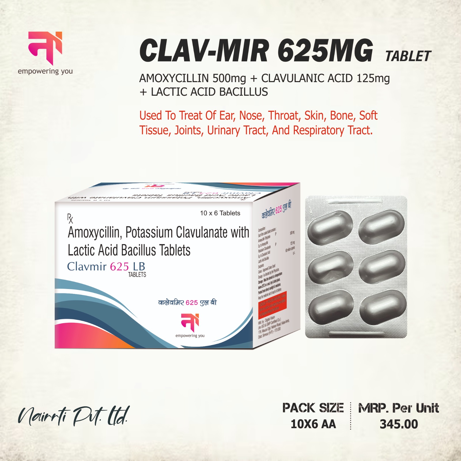CLAV-MIR 625 LB